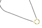 黒い鎖のステンレス鋼の方法ネックレスの人のための円形の車輪のネックレス