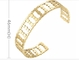 superfluityのブランドの広い空の金のビードのブレスレット24kの金のステンレス鋼の腕輪