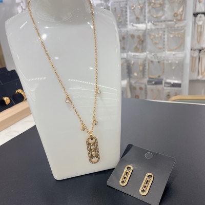 ステンレス鋼のイヤリング,ネックレス,ブレスレットセット レディースのためのCnc cz