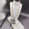 新着品 トレンドライン 最新品 金色 ステンレス 耳飾り ネックレス ブレスレットセット レディース