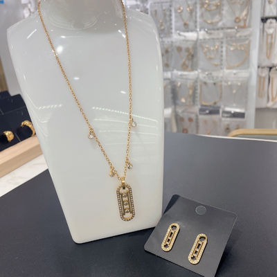 ステンレス鋼のイヤリング,ネックレス,ブレスレットセット レディースのためのCnc cz
